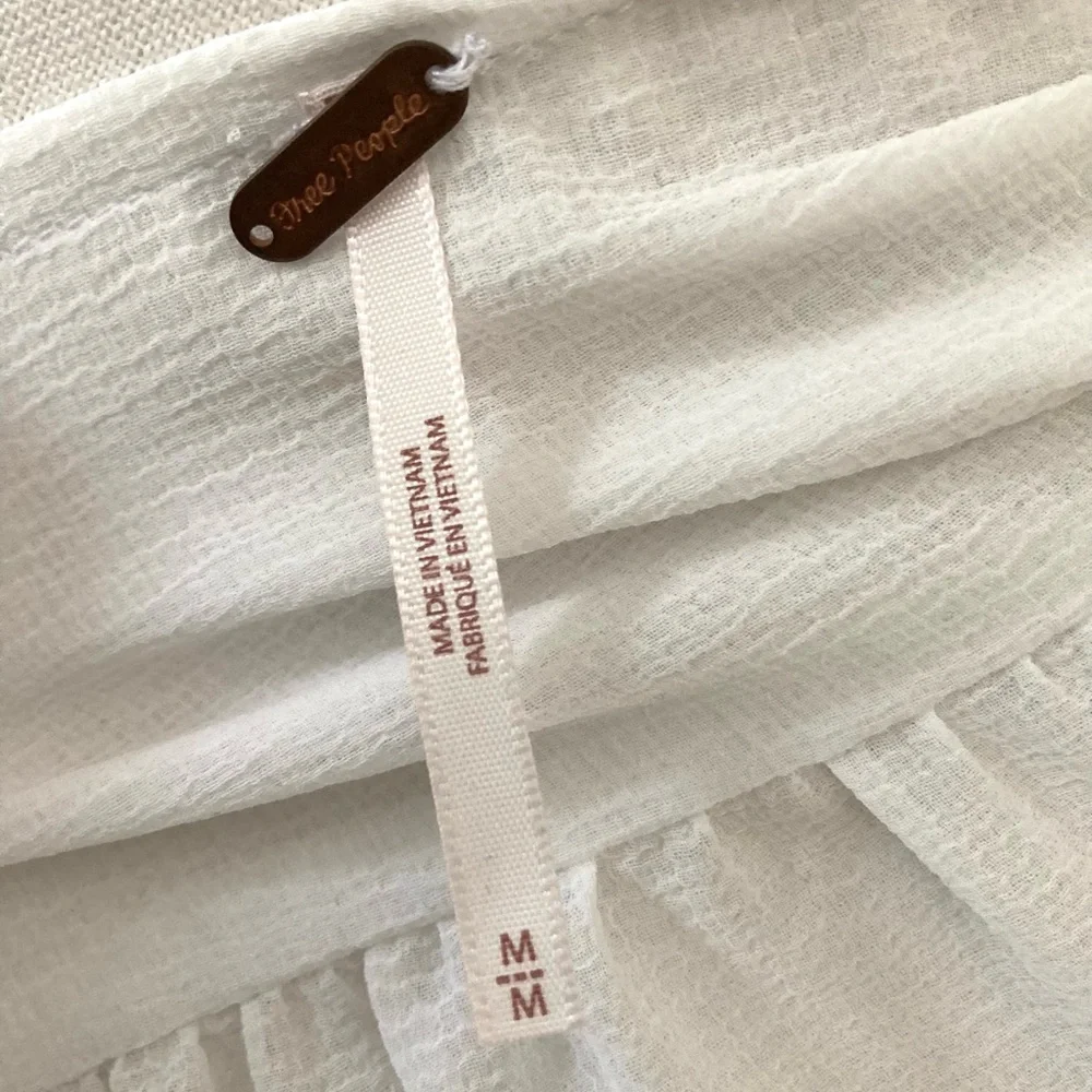 Free People Solid Lolita Blouse in White Size M